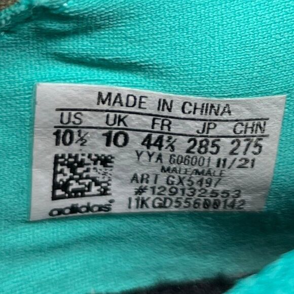 Adidas UltraBoost 22 Running Shoes Mens Size 10.5 Black Turbo Mint Rust Athletic - Picture 11 of 11